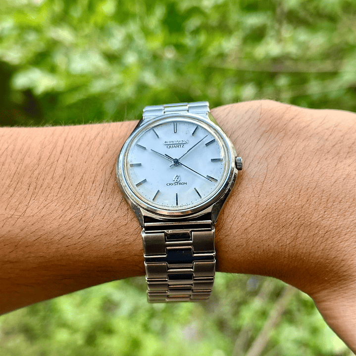 Citizen Crystron Quartz – Silver Dial Minimalist 38mm – Vintage Quartz – Serie 5105016 9