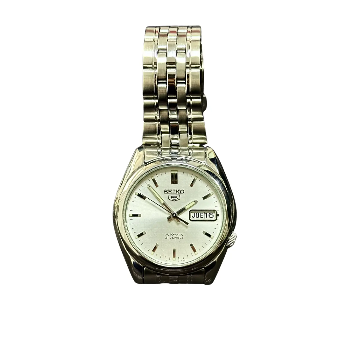 Seiko 5 – Silver Dial Classic – Plateado Sunray – Automático – 37mm – SNK355K1 2