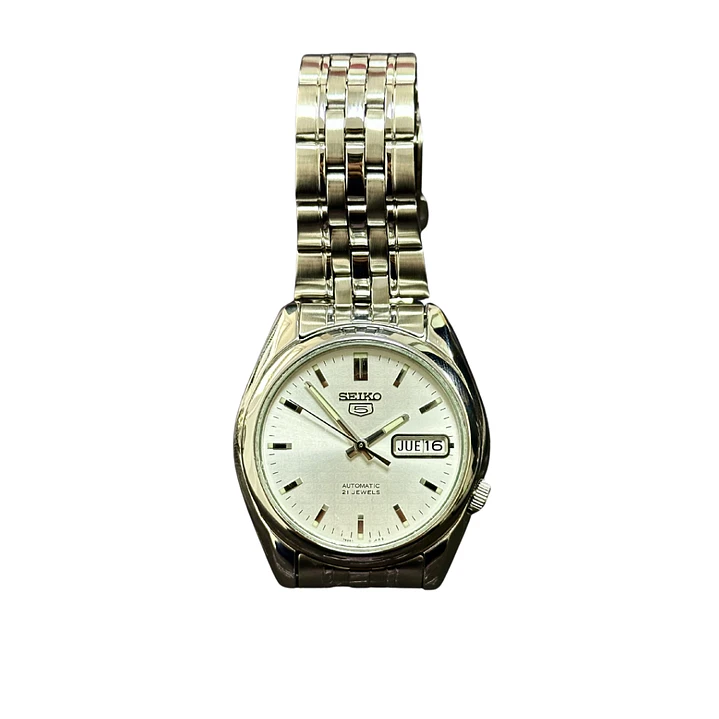 Seiko 5 – Silver Dial Classic – Plateado Sunray – Automático – 37mm – SNK355K1 2