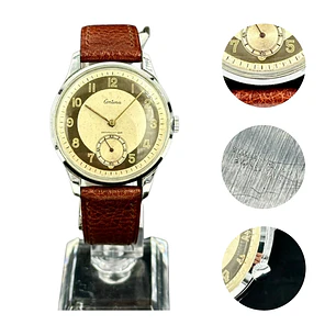 Certina – Bullseye – Esfera Bicolor Crema/Tabaco – Cuerda Manual – 38mm – Vintage ca. 1950s