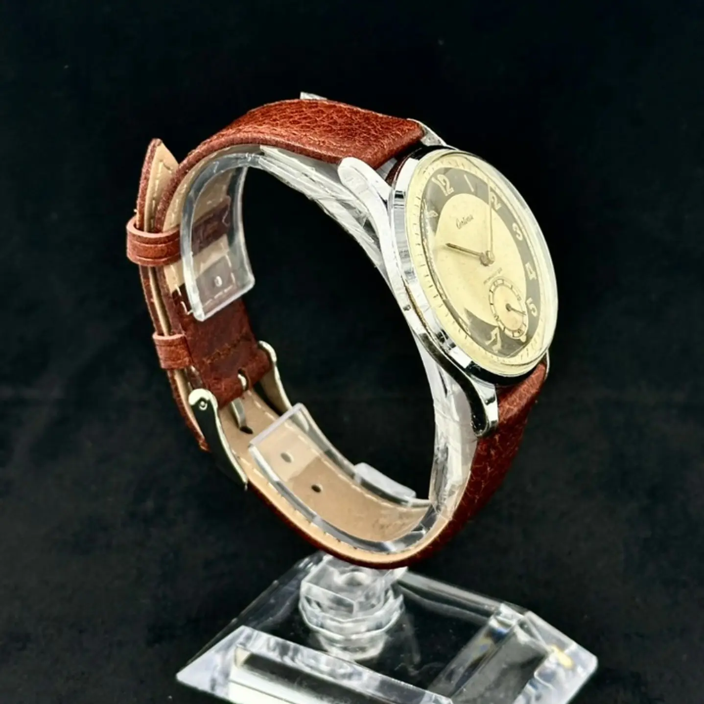 Certina – Bullseye – Esfera Bicolor Crema/Tabaco – Cuerda Manual – 38mm – Vintage ca. 1950s 2