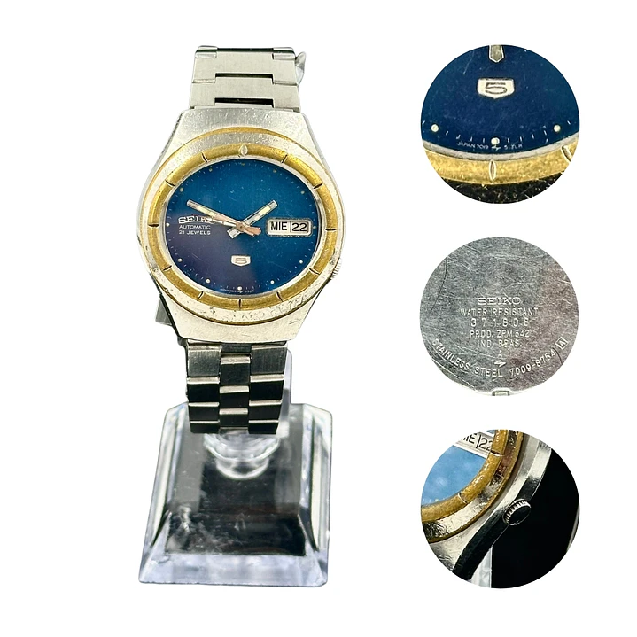 Seiko 5 – Esfera Azul Degradé – Automático 21 Jewels – 37mm – 7009-8754 1
