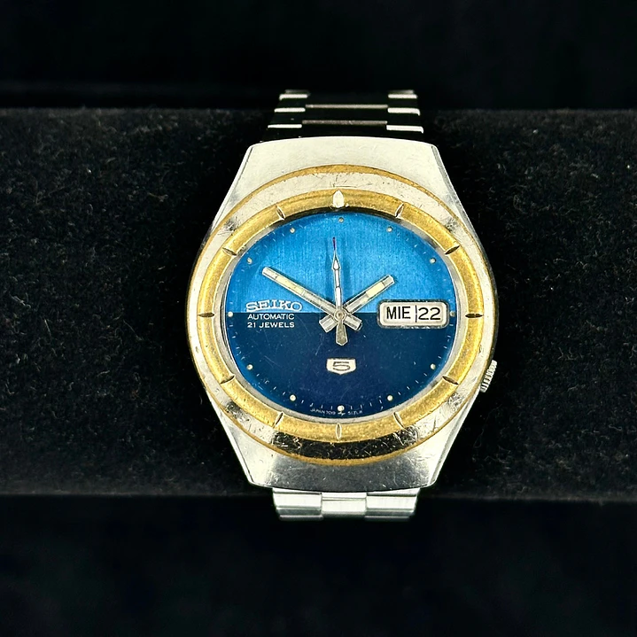 Seiko 5 – Esfera Azul Degradé – Automático 21 Jewels – 37mm – 7009-8754 4
