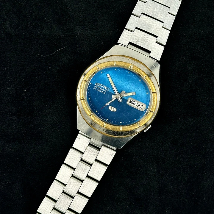 Seiko 5 – Esfera Azul Degradé – Automático 21 Jewels – 37mm – 7009-8754 6
