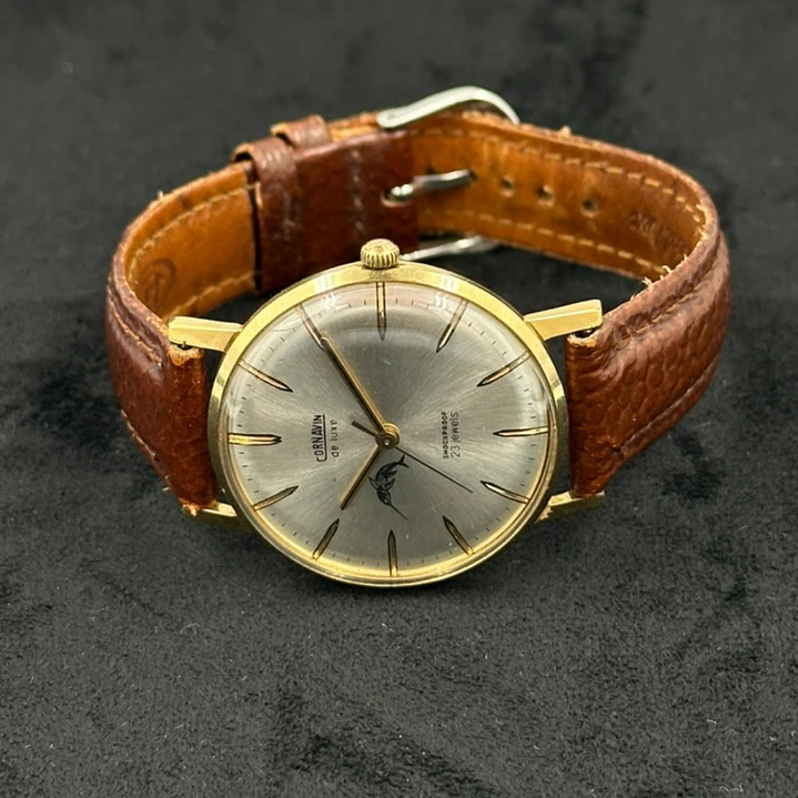 Cornavin De Luxe – Dolphin Dial – Champagne Sunray – Cuerda Manual 38mm 8
