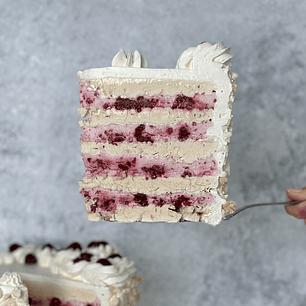 Trozo torta helada Merengue Frambuesa