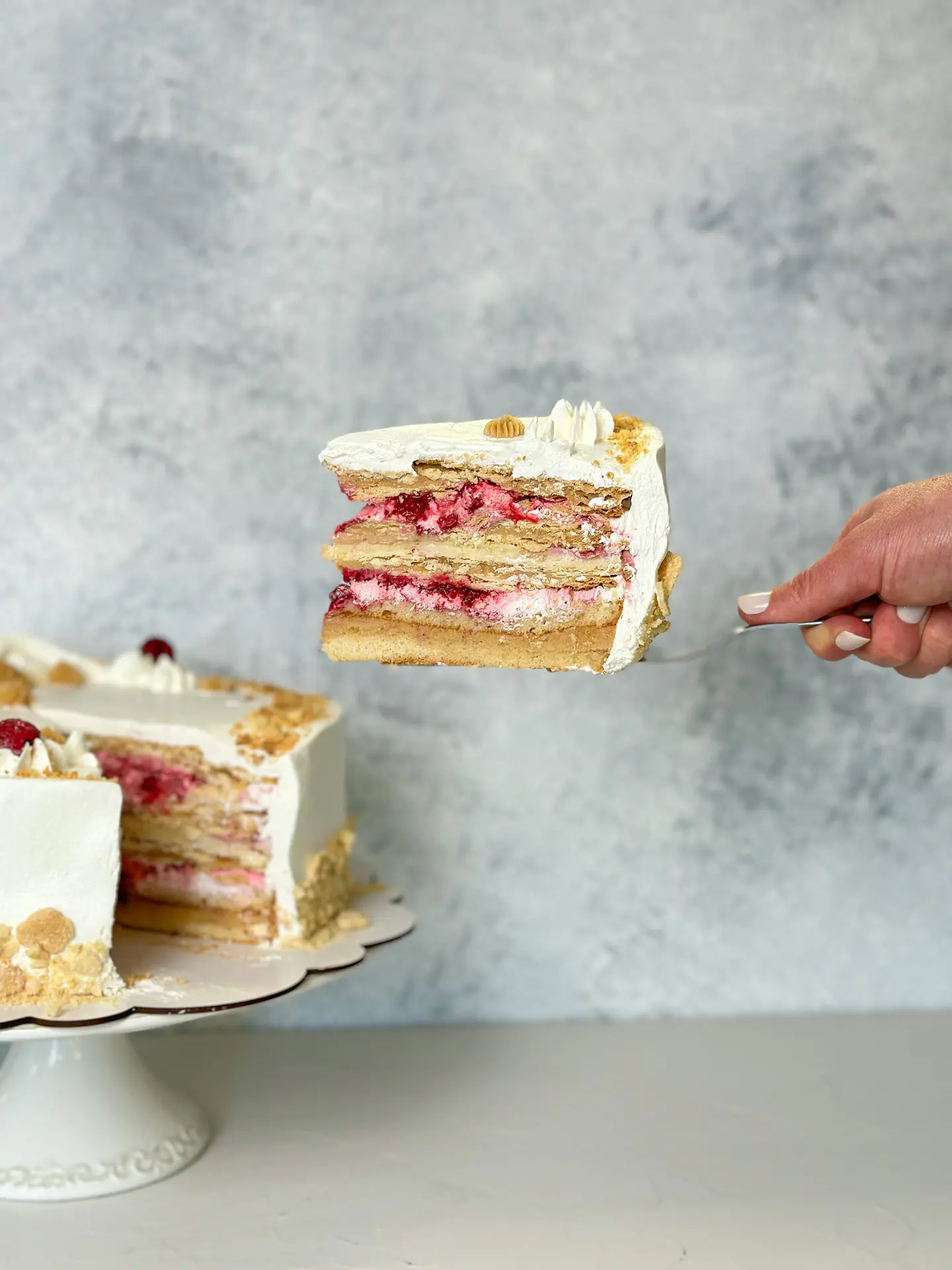 Trozo Torta Amor hoja-bizcocho 1