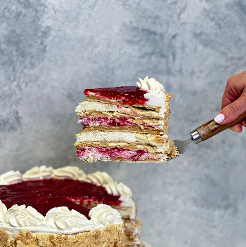 Trozo Torta Amor Hoja Limón