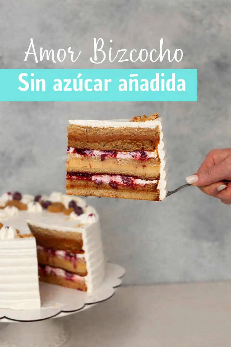 Trozo Torta Amor Bizcocho sin azúcar añadida 1