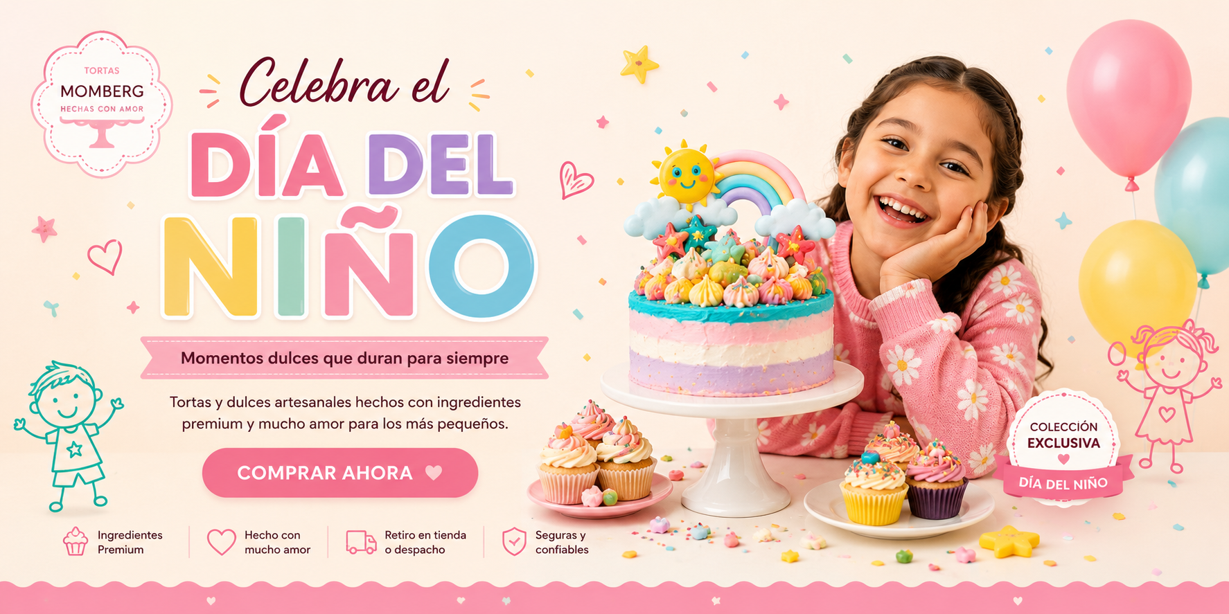 Celebra el día del niño con Tortas Momberg