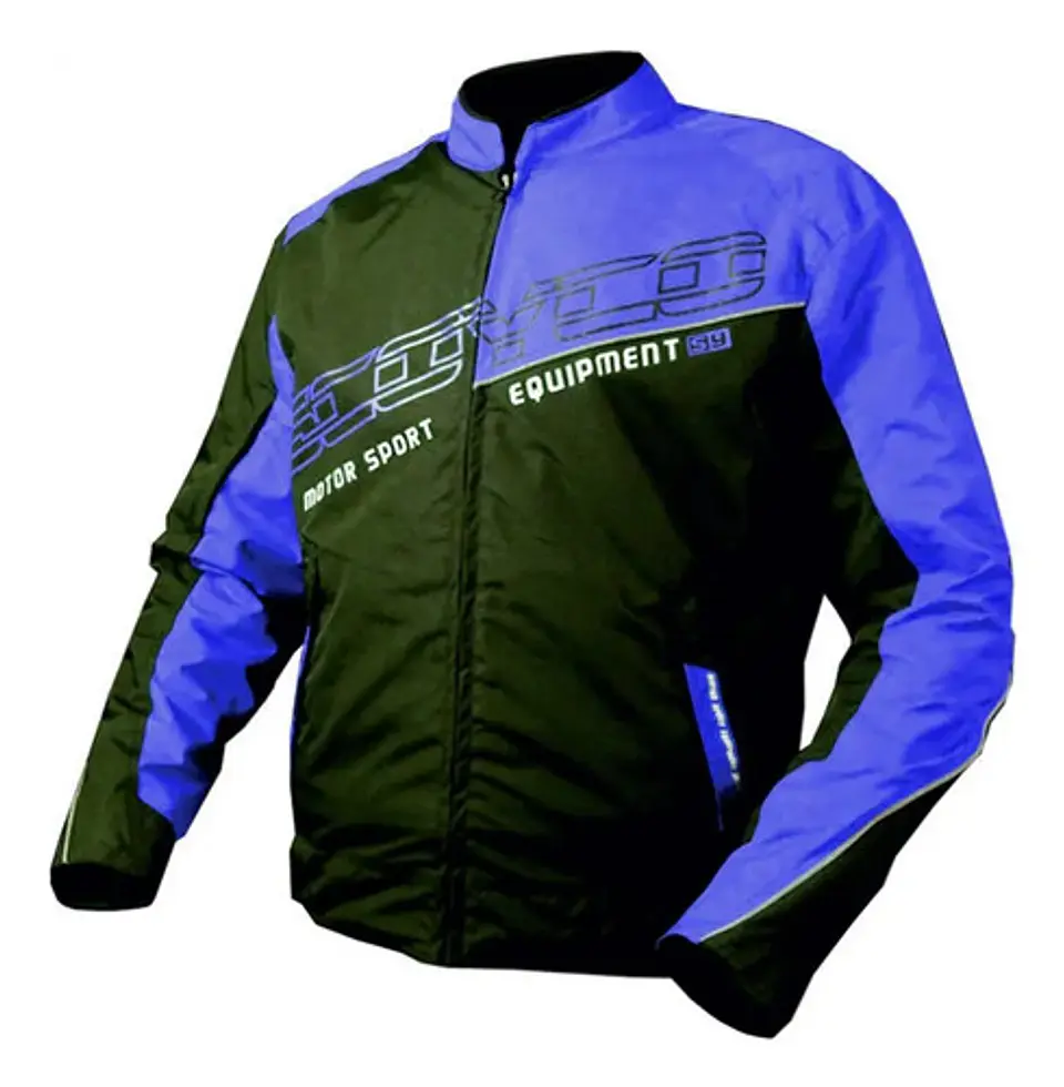 Chaqueta Scoyco Jk31 Moto Urbano Negro Con Azul 1