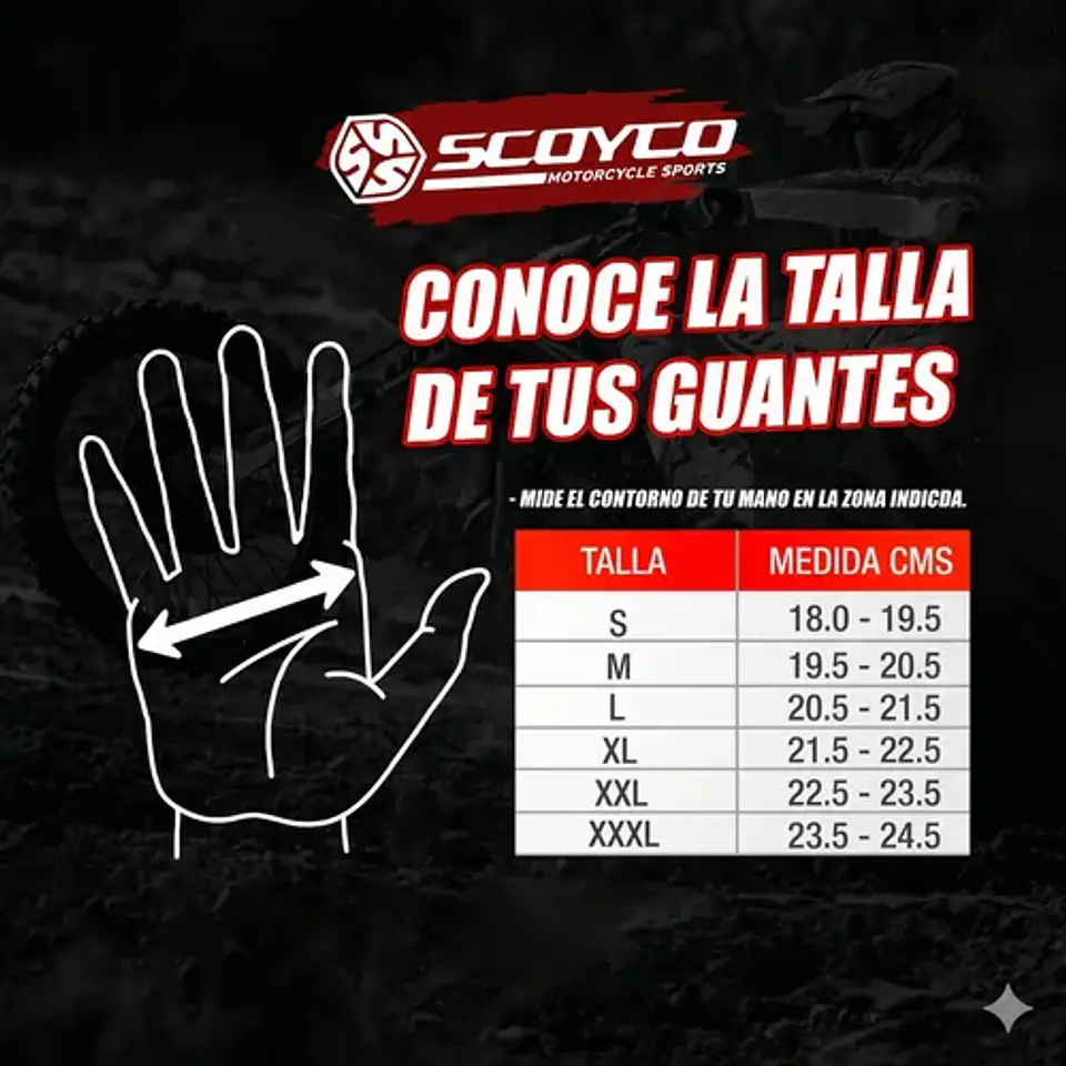 Guante Para Moto Scoyco Mc83 22