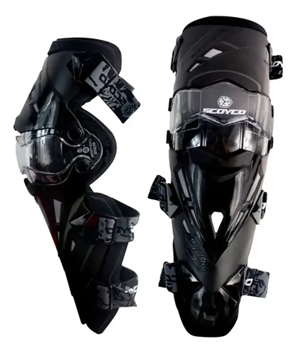 Rodilleras K12 Scoyco Negra Color Negro Talla Unica 2