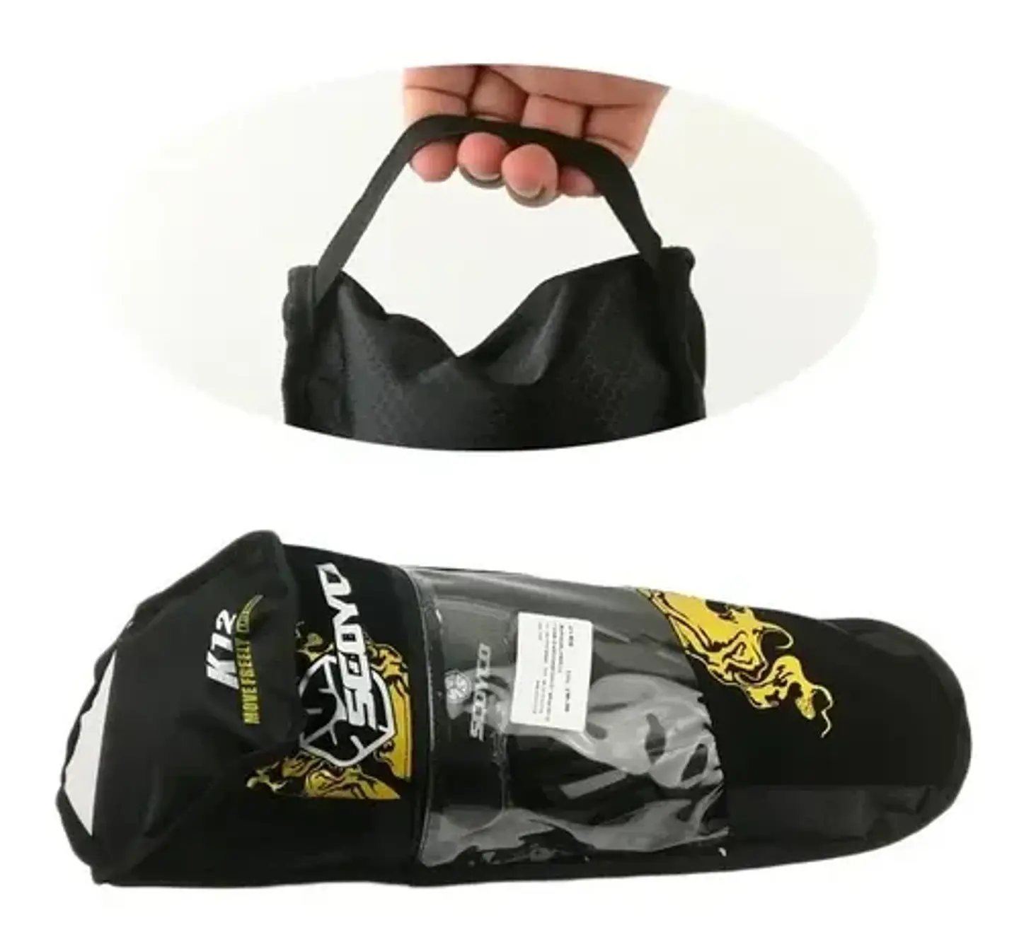 Rodilleras K12 Scoyco Negra Color Negro Talla Unica 4