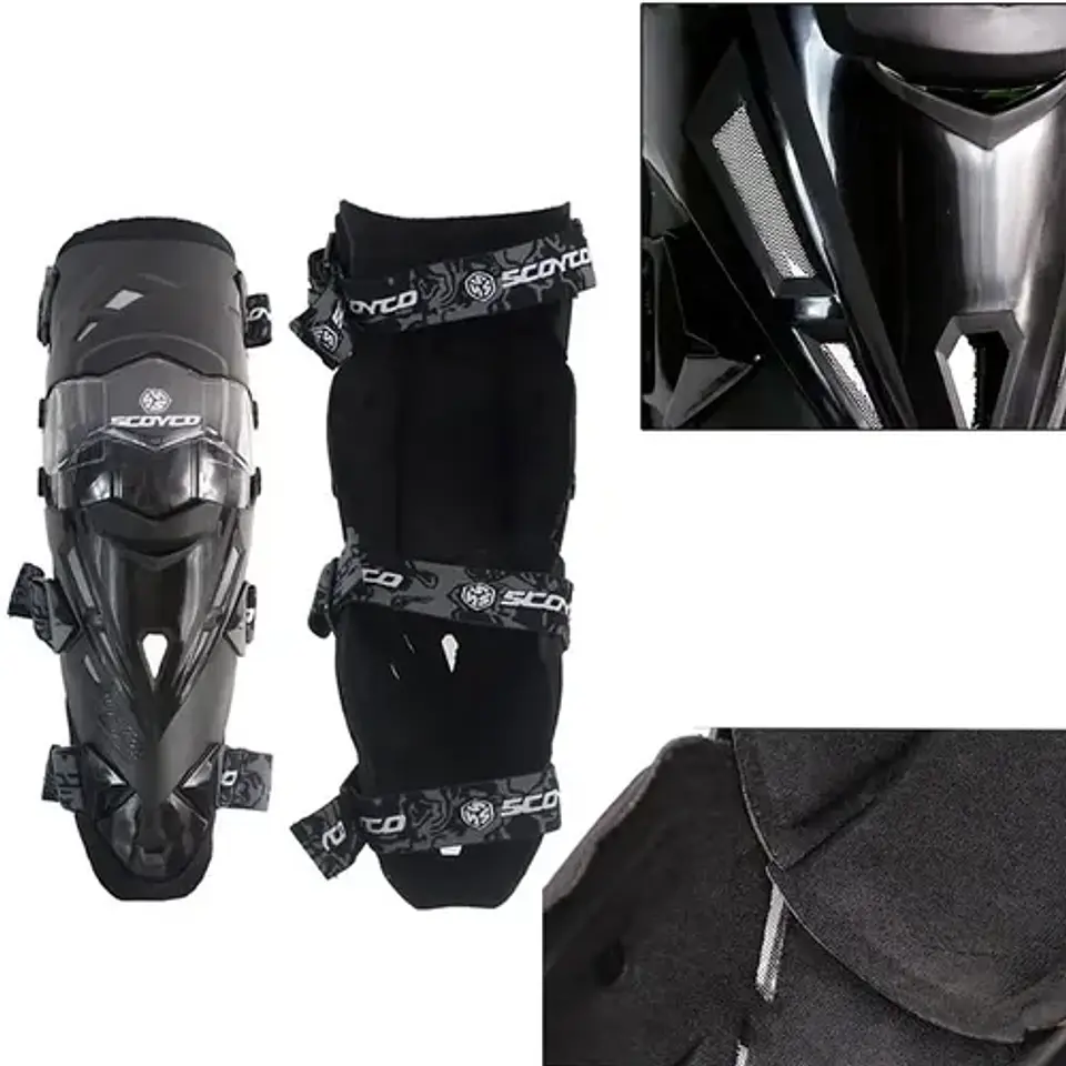 Rodilleras K12 Scoyco Negra Color Negro Talla Unica 9
