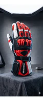 Guantes De Moto Black Bike Cuero Rojo - Miniatura 7