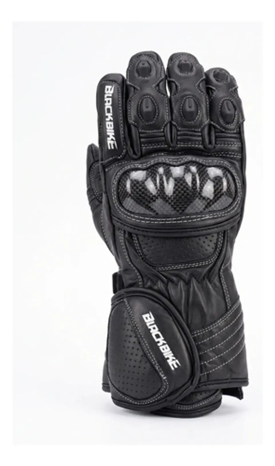 Guantes De Moto Black Bike Cuero Negro 7