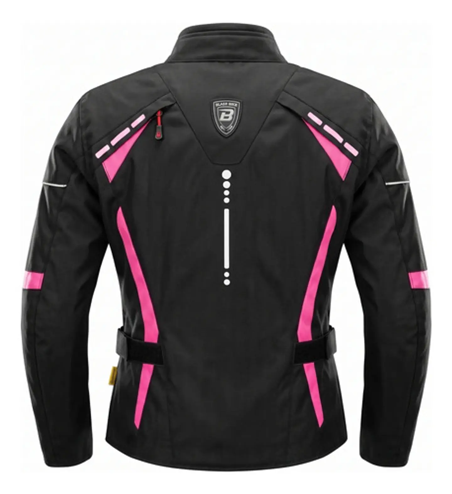 Chaqueta De Moto Black Bike Mujer Waterproof Negro Con Rosa 3