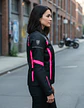 Chaqueta De Moto Black Bike Mujer Waterproof Negro Con Rosa - Miniatura 6