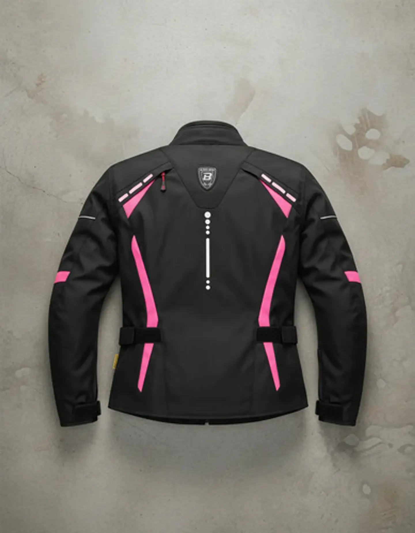 Chaqueta De Moto Black Bike Mujer Waterproof Negro Con Rosa 7