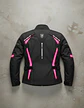 Chaqueta De Moto Black Bike Mujer Waterproof Negro Con Rosa - Miniatura 7