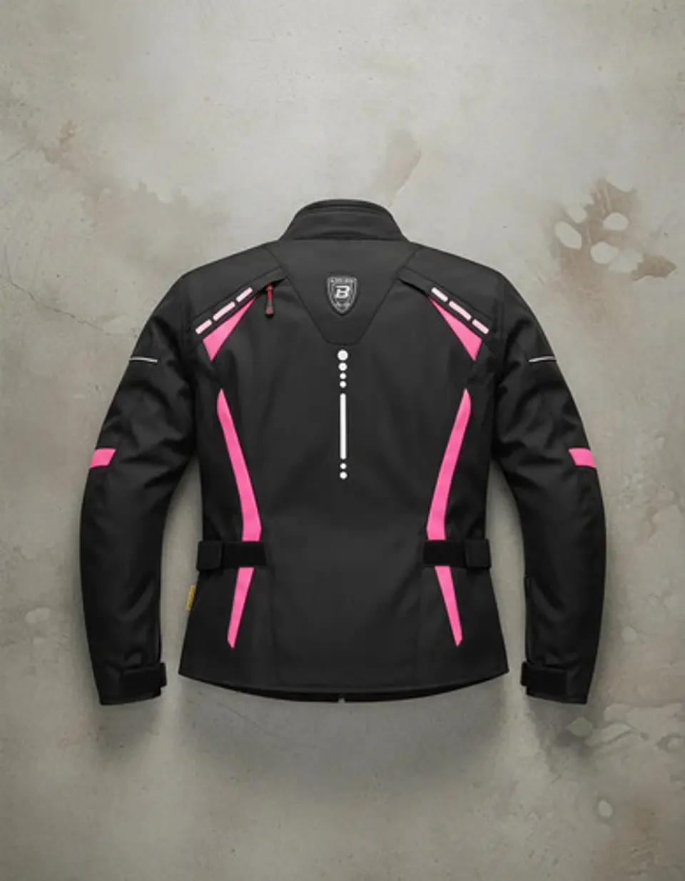 Chaqueta De Moto Black Bike Mujer Waterproof Negro Con Rosa 7