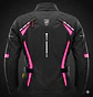 Chaqueta De Moto Black Bike Mujer Waterproof Negro Con Rosa - Miniatura 8