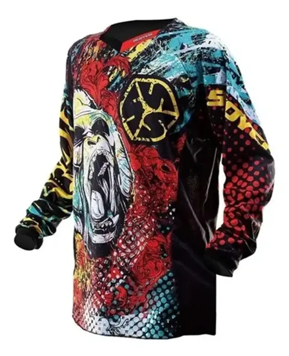 Polera Motociclista Scoyco T119 Roja Cross Off Road 1