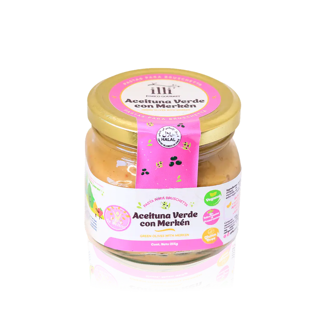 Pasta Aceituna Verde con Merkén 215g Illi 1