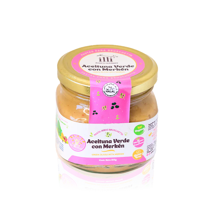 Pasta Aceituna Verde con Merkén 215g Illi 1