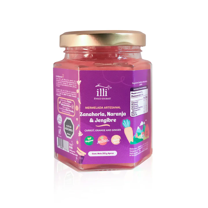 Mermelada Zanahoria, Naranja Jengibre 215g Illi 1