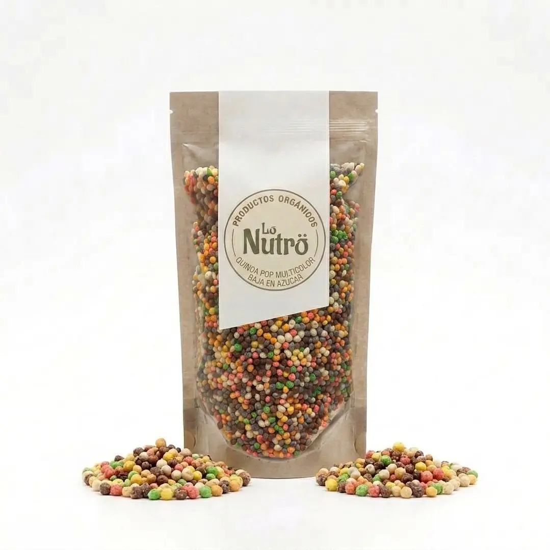 Quinoa pop multicolor Baja en azucar 200g 1
