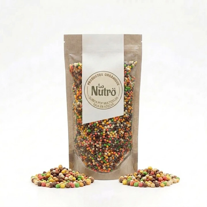 Quinoa pop multicolor Baja en azucar 200g 1