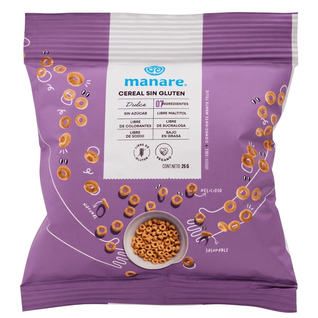 AVENA SIN GLUTEN INSTANTANEA MANARE 800 GRS 8 UNIDS