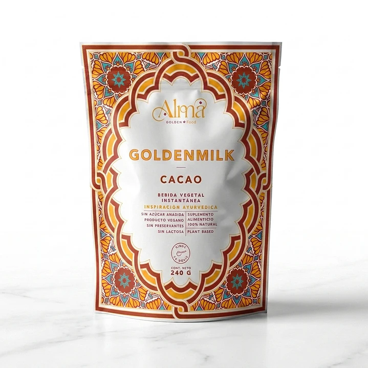 GOLDEN MILK CACAO - Leche Dorada instantánea en polvo (80g) 2