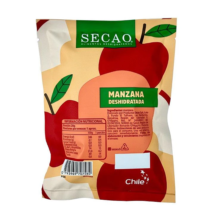 Manzana deshidratada 20g 2