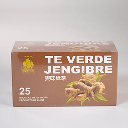 Té verde con jengibre. 25 bolsitas. 