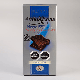 Chocolate 52% de cacao sin azúcar