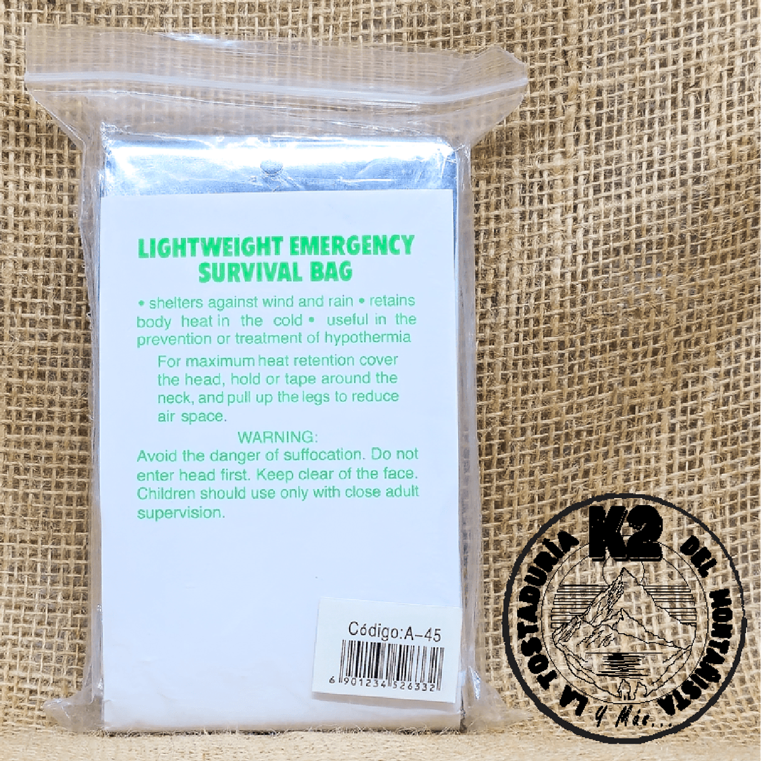 SACO DE DORMIR DE EMERGENCIA. 2