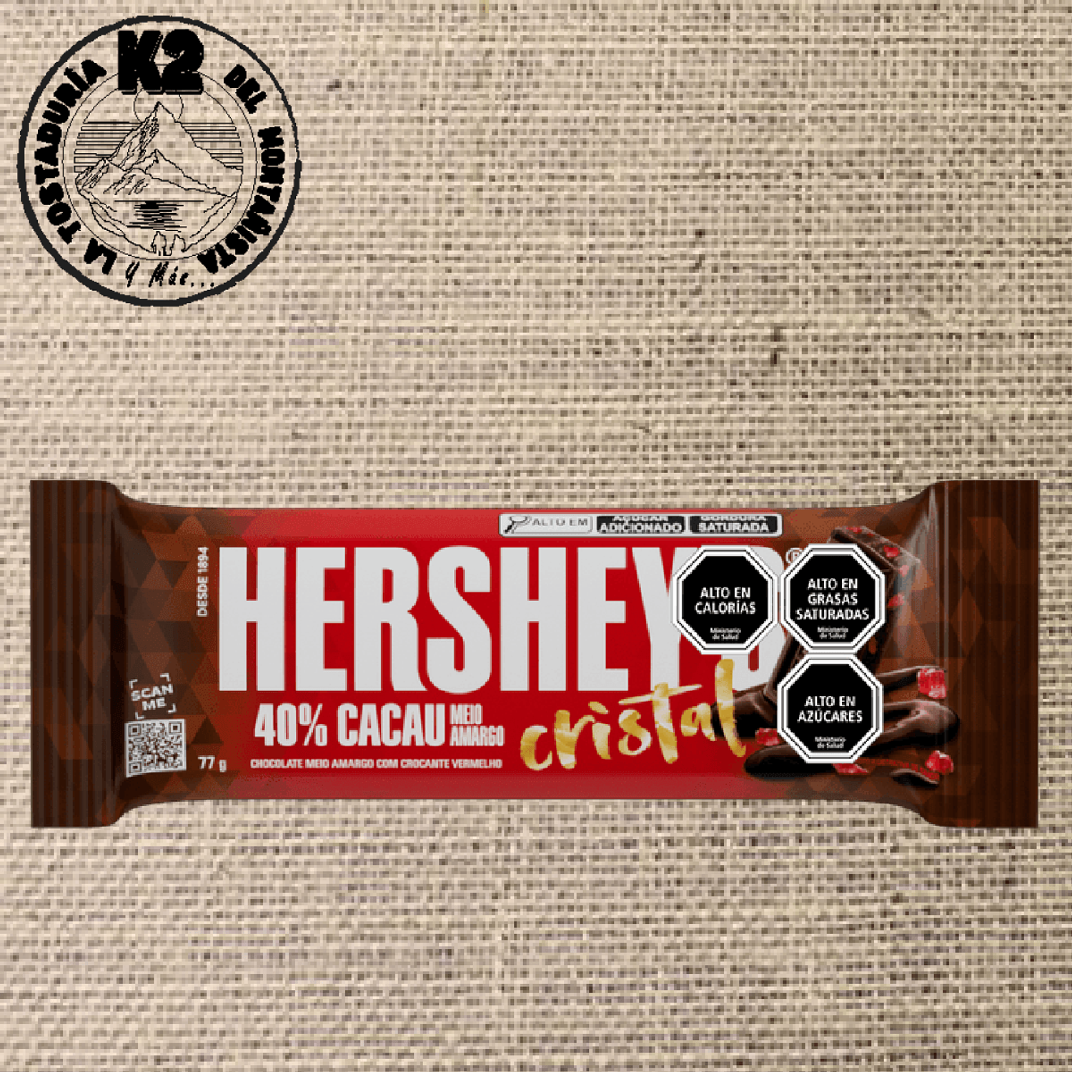 CHOCOLATE HERSHEY 40% CACAO 77G.