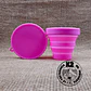 VASO ROSADO DE SILICONA PLEGABLE CON TAPA - Miniatura 2