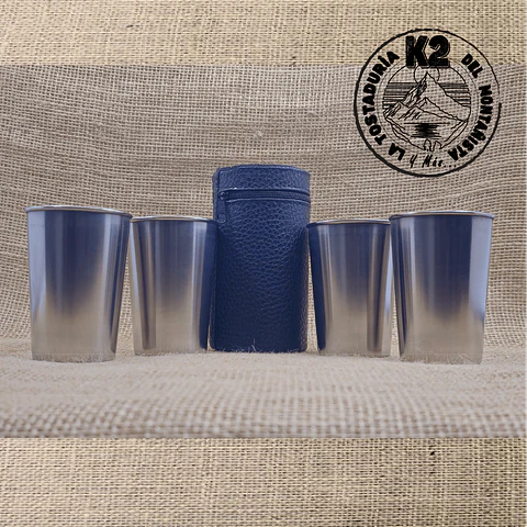 SET 4 VASOS ACERO INOXIDABLE CON ESTUCHE