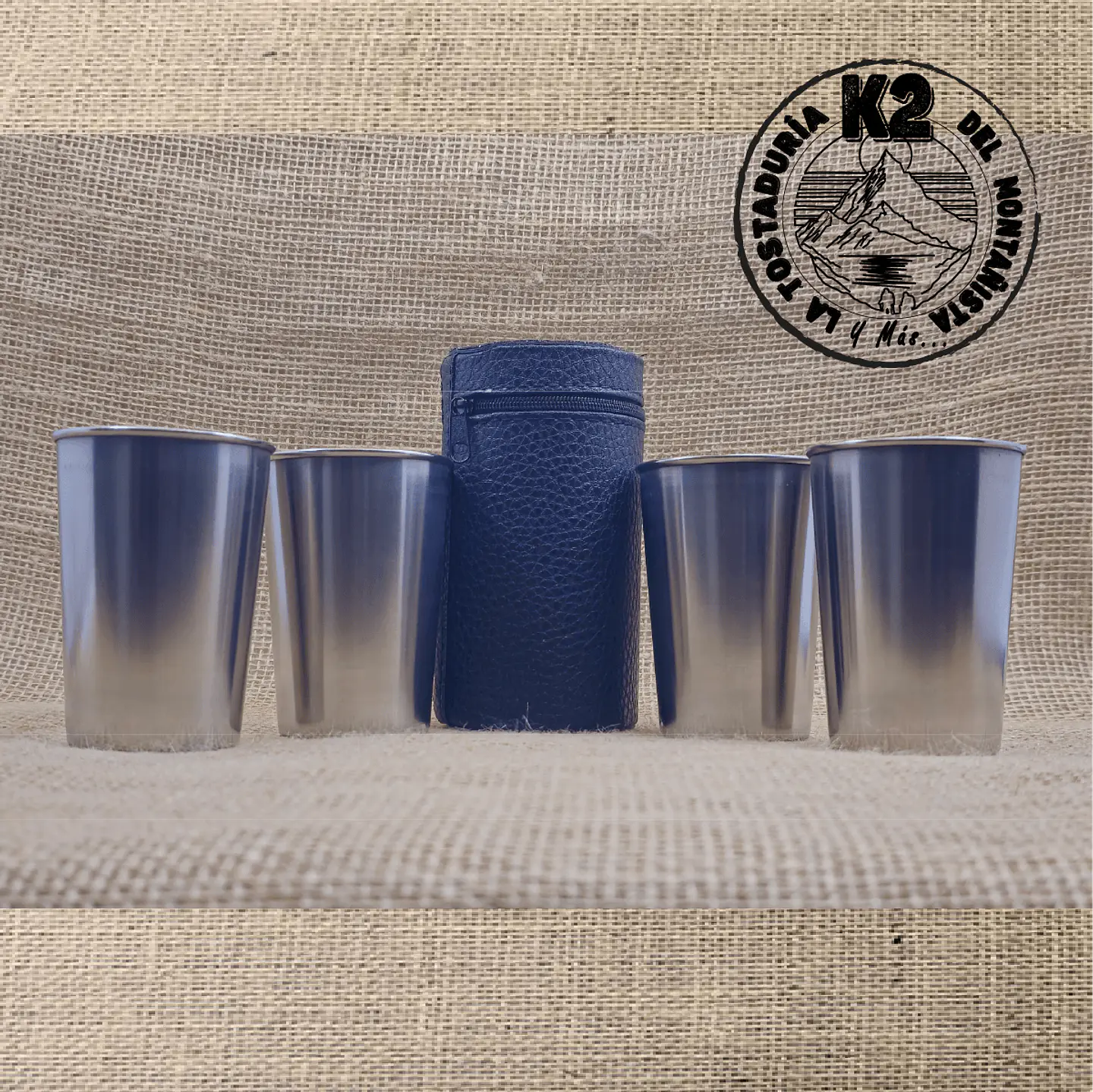 SET 4 VASOS ACERO INOXIDABLE CON ESTUCHE 1