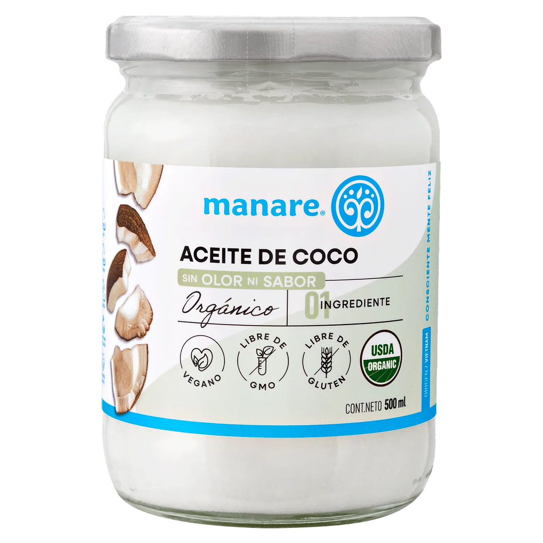 Aceite de coco sin olor 500ML organico 1