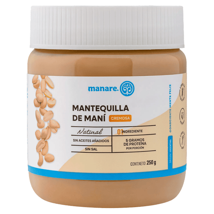 Mantequilla de mani 250Gr organico 1