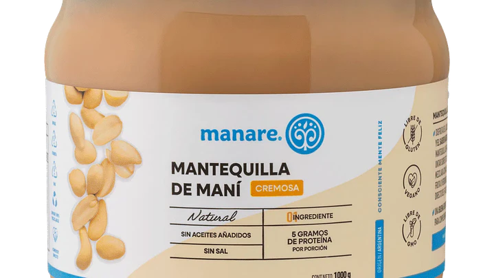Mantequilla de Maní Manare 1 kg 1
