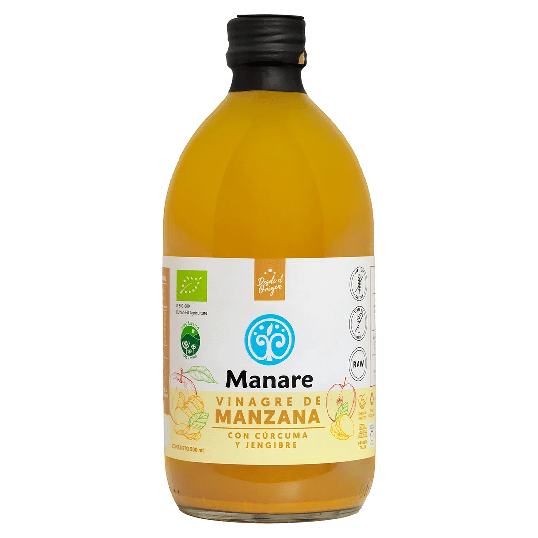 Vinagre curcuma y jengibre organico 500ML 1