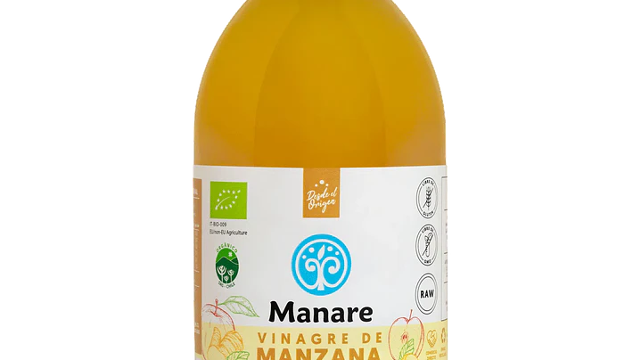 Vinagre de Manzana con Cúrcuma y Jengibre Orgánico Manare 500 ml 1