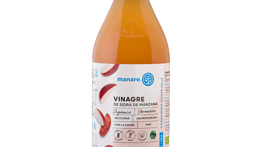 Vinagre de Manzana Orgánico Manare 1 Lt 1