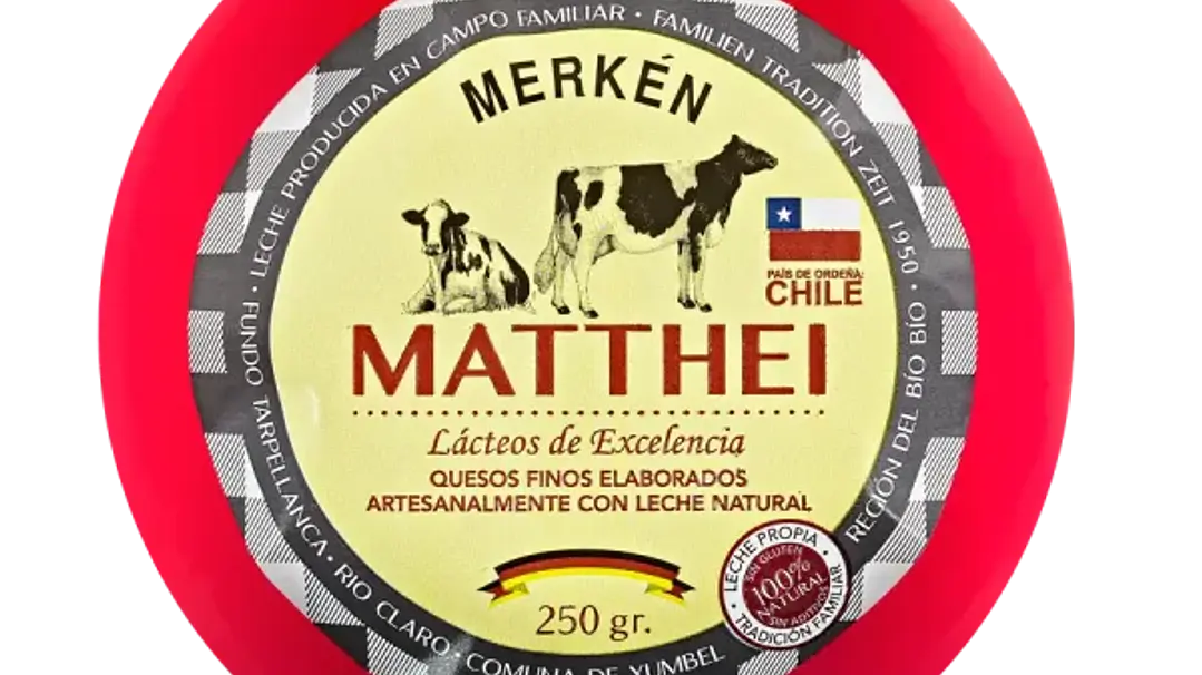 Queso Especiado Merkén Matthei 250 g 1
